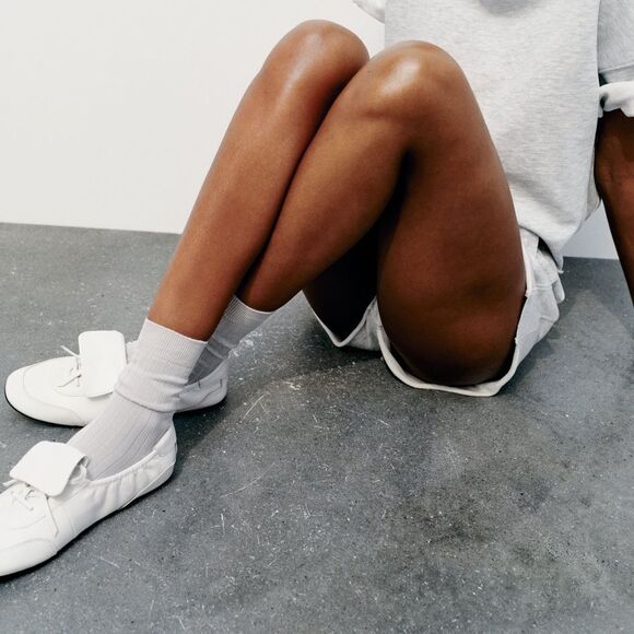 ZARA LACE-UP LOW HEEL LEATHER SHOES - Picture 7 of 16